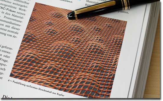 EXYD-S in Kupfer, vorgestellt in "Made Of, Neue Materialien f�r Architektur und Design", Christiane Sauer, 2010