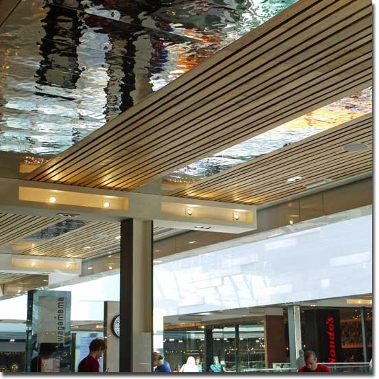 Westfield Stratford City, Edelstahl-Decke, Type EXYD-M